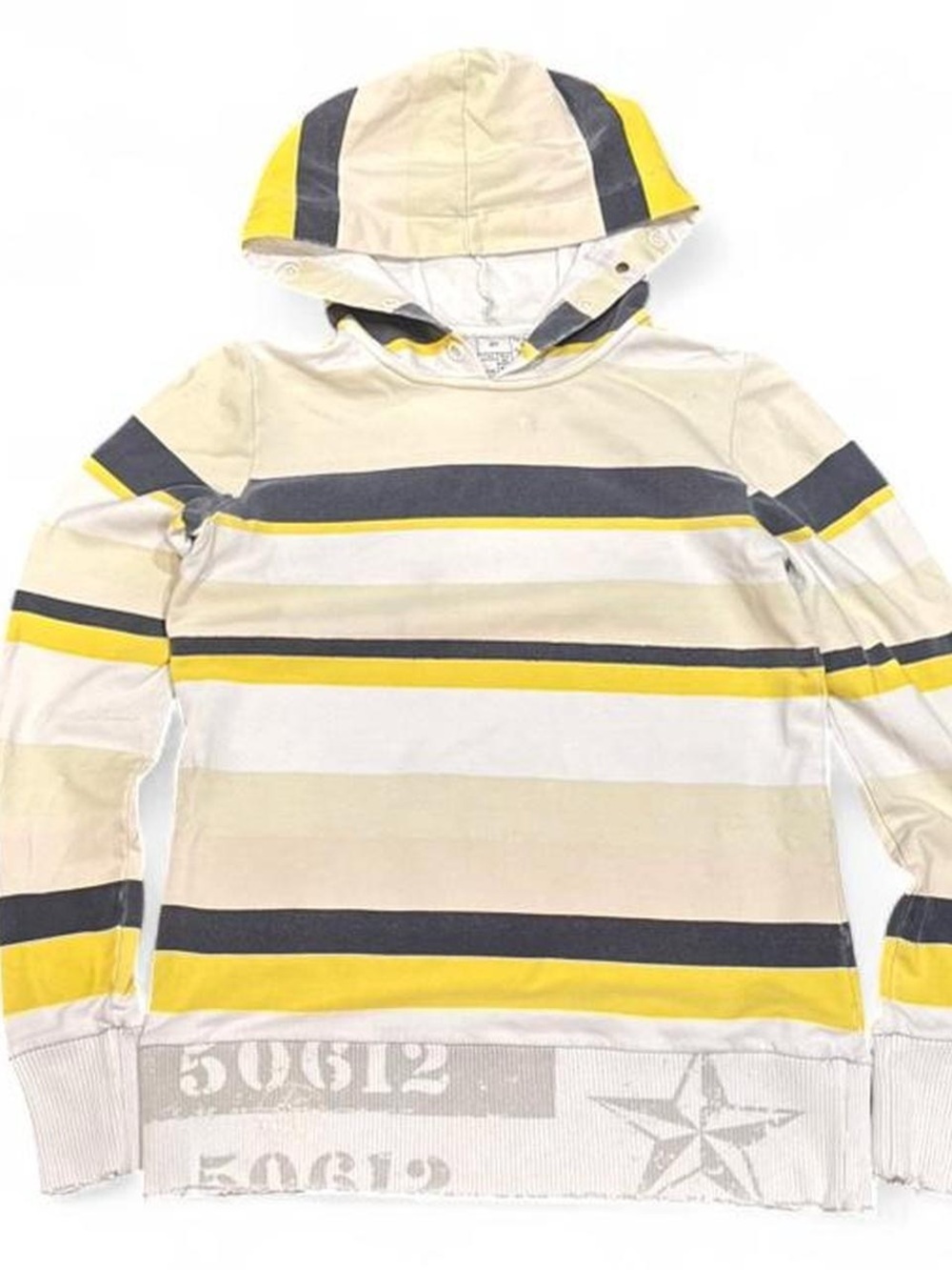 Y2K Diesel Striped Distressed Military Star Hoodie